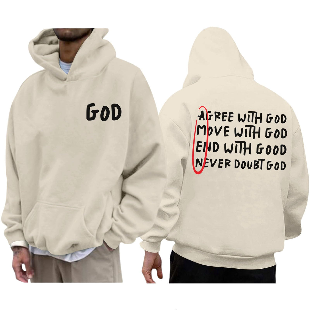 Faithful Threads Men’s Christian Hoodie – Inspiring Bible Verses