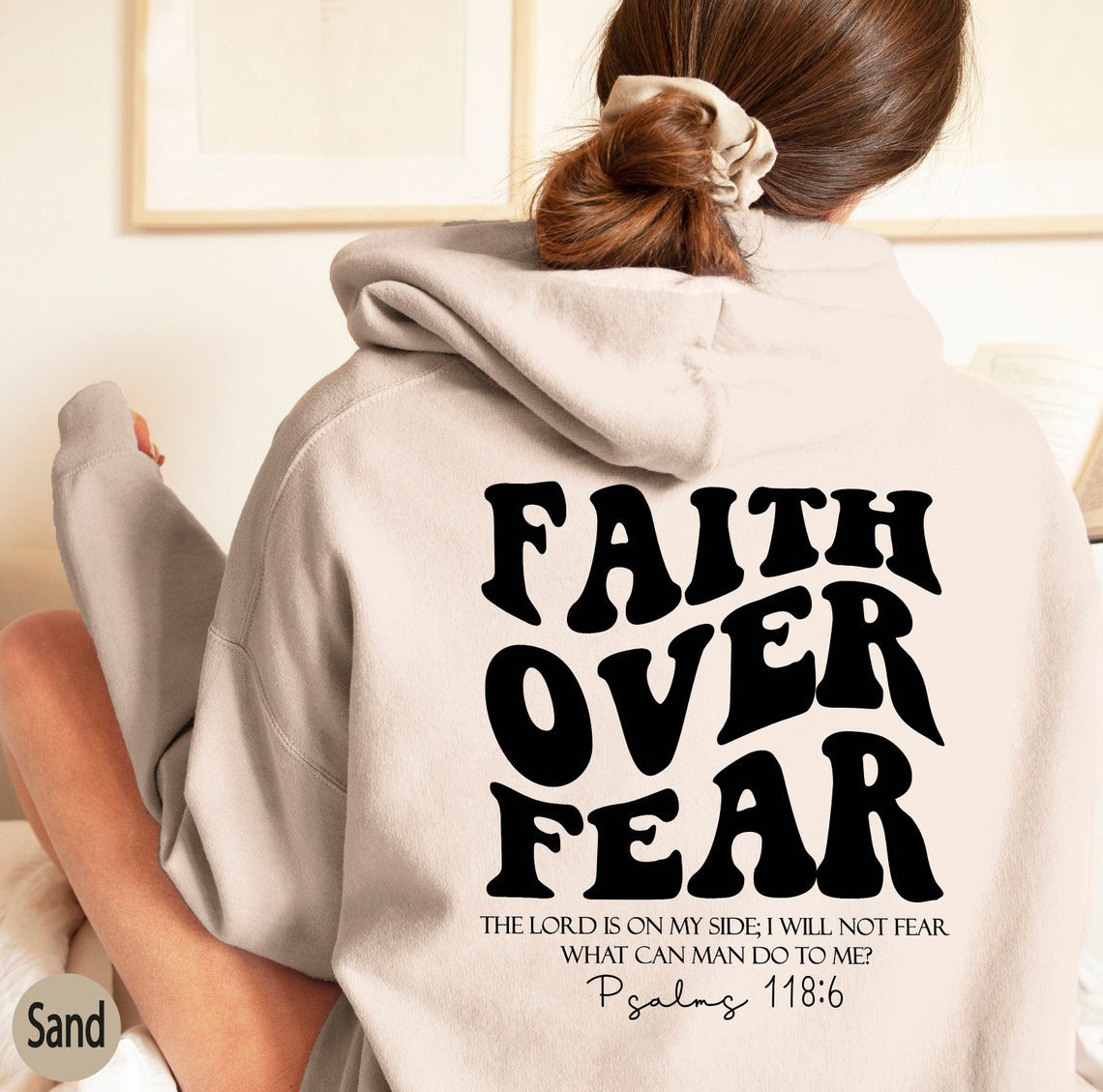 Faith Over Fear Christian Sweatshirt. Walk in boldness. Wear your faith.
