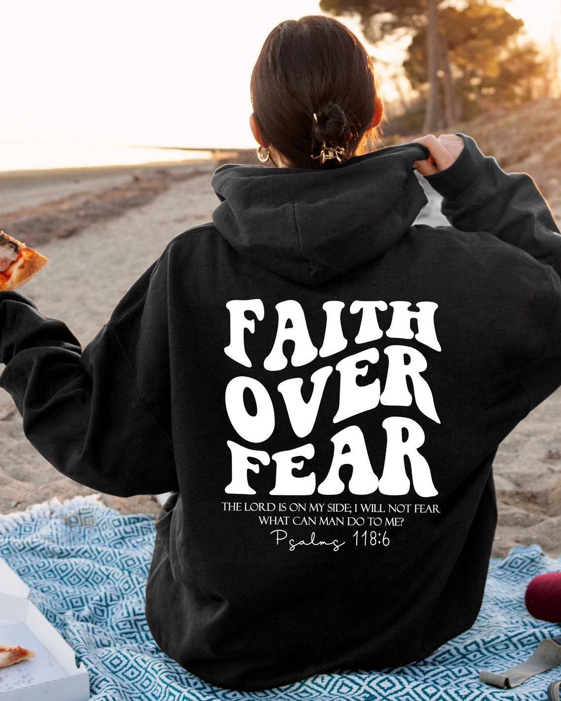 Faith Over Fear Christian Sweatshirt. Walk in boldness. Wear your faith.