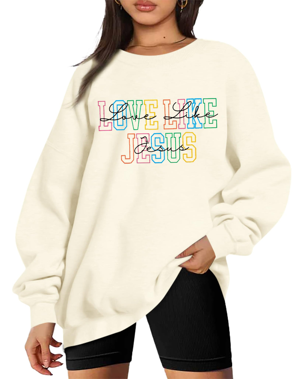 HolyVerse Oversized Faith Hoodie for Women